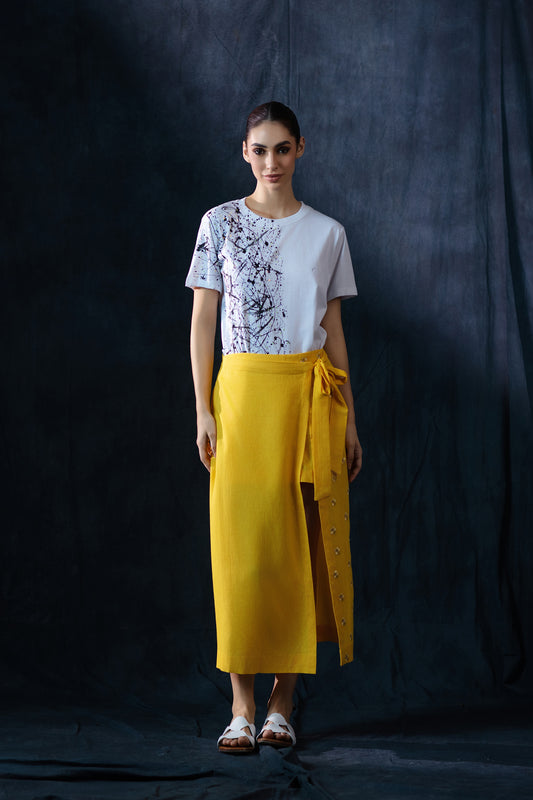 Monochrome Splatter Art Tee